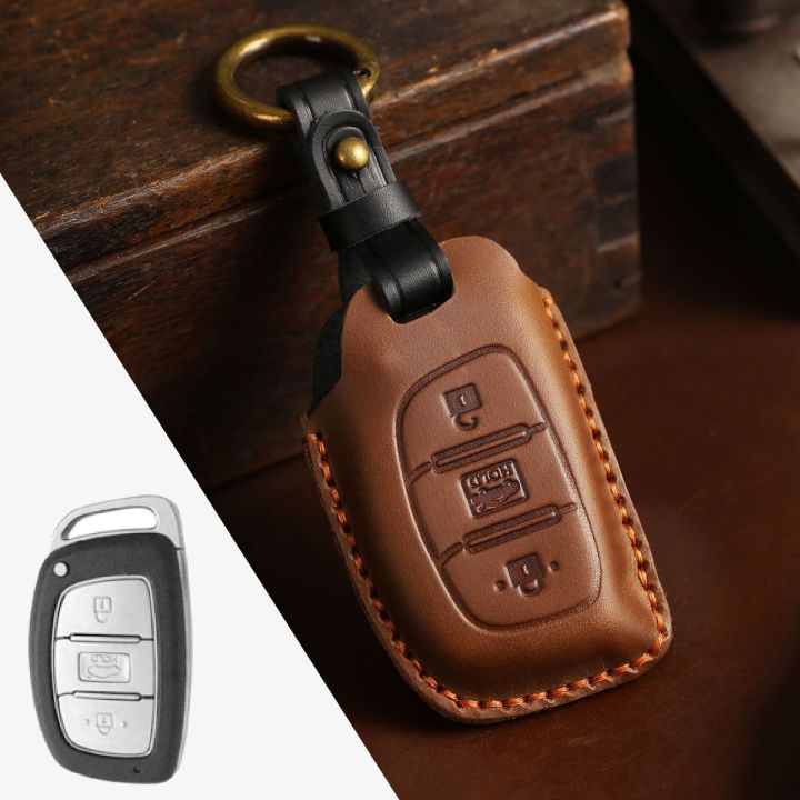 luxury-leather-car-smart-key-case-cover-fob-protector-keychain-accessories-for-hyundai-ix35-elantra-custo-keyring-holder-shell
