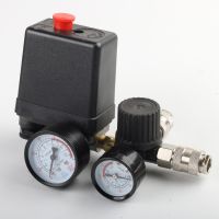 【jw】❁✌  220V 30-120PSI Air Compressor Pressure 4 Port Manifold Regulator with Gauge