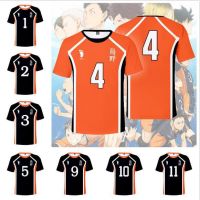 2023เงินสเตอร์ลิง3D อะนิเมะเสื้อคอสเพลย์ Hinata shoyo เสื้อยืด karasuno High School วอลเลย์บอลเสื้อ Uni Shame