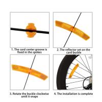 Make Spoke reflector 1ชุดขนาดกะทัดรัด snaptening Non-SLIP ติดทนนานทำให้ Spoke reflector