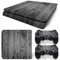 ❁◐¤ GAMEGENIXX Skin Sticker Wood Grain Protective Decal Cover Full Set for PS4 Slim Console and 2 Controllers