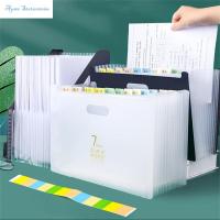 AGSEE กระเป๋าจัดระเบียบเอกสารหลายชั้นแฟ้มซอง A4กระดาษอุปกรณ์การเรียนเครื่องเขียนมี13ช่องแฟ้มเอกสารขยายได้กระเป๋า Organ แฟ้มซองแฟ้มซองโต๊ะ