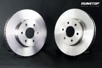 ?RUNSTOP/รันสตอป/brake disc จานเบรคหน้า แบบเรียบ ขนาดเดิม296mm NISSAN รุ่น NAVARA 4X4,NP300 D40  (ราคาต่อคู่)?