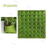 49 Pockets Garden Hanging Pots Vertical Wall-mounted Planting Flower Plant Grow Bag Nursery Supplies Yard WDAGTH