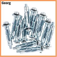 GEORG 20pcs เหล็กชุบสังกะสี ตัวยึดผนังกลวง เงินสีเงิน M4x32mm ชุดสกรูเกลียวมอลลี่ ยึดแผ่นโลหะ ไดรฟ์แบบกลวง Drywall, ปูนปลาสเตอร์, กระเบื้อง