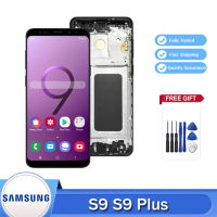 AAA + หน้าจอแสดงผลสำหรับ Samsung Galaxy S9 Plus G965ชิ้นส่วนจอสัมผัสแอลซีดีของเครื่องแปลงดิจิทัล G965F มีกรอบสำหรับ Samsung S9 G960