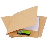 12Pcs A4 2Pockets Kraft Paper File Folder Brown Holder Document Folder Office Project File Presentation Folder