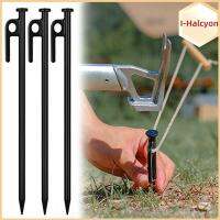 I-HALCYON 20/25/30/40cm ทนทานสำหรับงานหนัก หมุดเต็นท์ศาลา เหล็กเหล็กไร้สนิม ชุดกระโปรงยาว Marquee stakes แบบพกพาได้ สีดำสีดำ พื้นกรวด กิจกรรมกลางแจ้งกลางแจ้ง