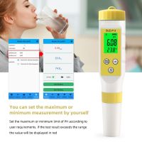 Yieryi Bluetooth PH Meter BLE-P-3 Water Quality Pen ATC Aquarium Drinking Water Acidity Data Logger Detector 0-14 PH Tester