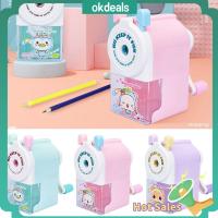 OKDEALS Office Cartoon Animal Student Prize Creative Stationery Pencil Sharpener Automatically Enters Lead Hand-cranked Mechanical Tool Anti Sticking Lead