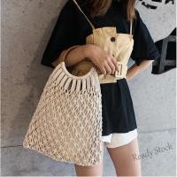 【Ready Stock】 ☄☸◄ C23 Mesh Bag Organic Cotton String Shopping Tote Net Woven Re-usable Bag