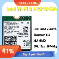 HONEYDEWD สำหรับแล็ปท็อปพีซี 2.4/5/6GHz ค่ะ ภายในภายในภายใน ไตร-แบนด์ อะแดปเตอร์6E WIFI การ์ดเครือข่าย AX210NGW 5.3บลูทูธ โมดูลไร้สาย