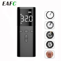 Car Air Compressor Mini Electrical Air Pump with LED Lamp Power Bank Function Portable Wireless Tire Inflatable Pump Inflator Air Compressors  Inflato