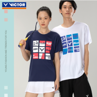 Victor 2023เสื้อผ้าเทนนิสสำหรับผู้ชายและผู้หญิง,เสื้อผ้ากีฬาวิ่งออกกำลังกายกลางแจ้งแห้งเร็วดูดซับเหงื่อระบายอากาศได้ดีสำหรับฤดูร้อน