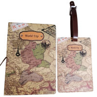 Creative Travel Passport Cover Luggage Tag Set PVC Label Bag Letter Men Women ID Address Holder Portable Travel Accessories