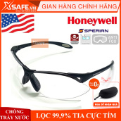 Kính bảo hộ Honeywell A900 kính chống tia UV, chống bụi, chắn gió, trầy xước, đọng sương. Mắt kính trong suốt, bảo vệ mắt lao động, du lịch, đi xe máy (2 màu trắng đen) [CHÍNH HÃNG][XSAFE]