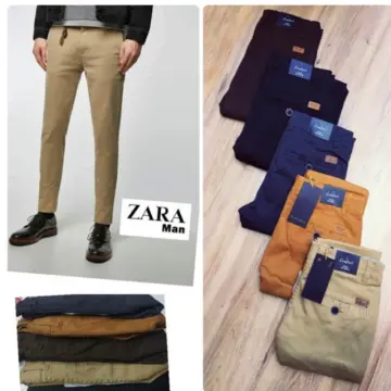 Cotton Black Zara Man Pants, Casual Wear, Flat Trousers