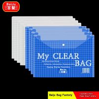 Stationery A4 Transparent File Bag File Folder File Bag Storage Folder 5 Color Bags Office Office Information Office Bag Supplie