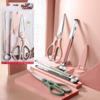 Kitchen Scissors Stainless Steel Korean Barbecue Scissors Clip Set Chicken Bone Scissors Food Clip Barbecue Clip Set