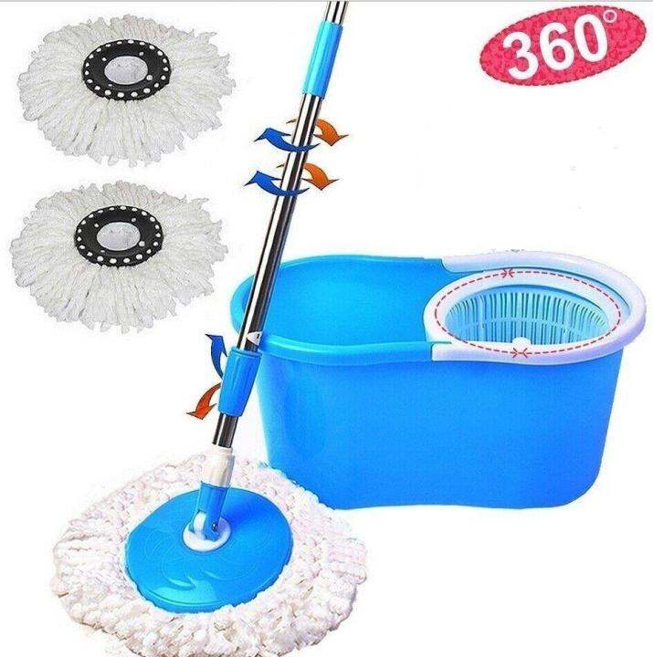 Spin Mop Magic Mop with Cleaner Bucket and 2 Mop Heads Lazada PH