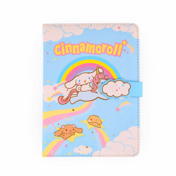 sanrio-animation-hello-my-melody-นักเรียนน่ารัก-magnetic-buckle-notebook-a6-big-eared-dog-creative-tanning-diary-notepad