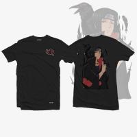 HOT 100%COTTONเสื้อยืดผ้าฝ้ายแขนสั้นพิมพ์ลายการ์ตูน Naruto Itachi