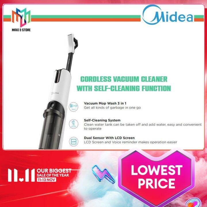 Midea Wet & Dry Cordless Vacuum Cleaner 220W With SelfCleaning