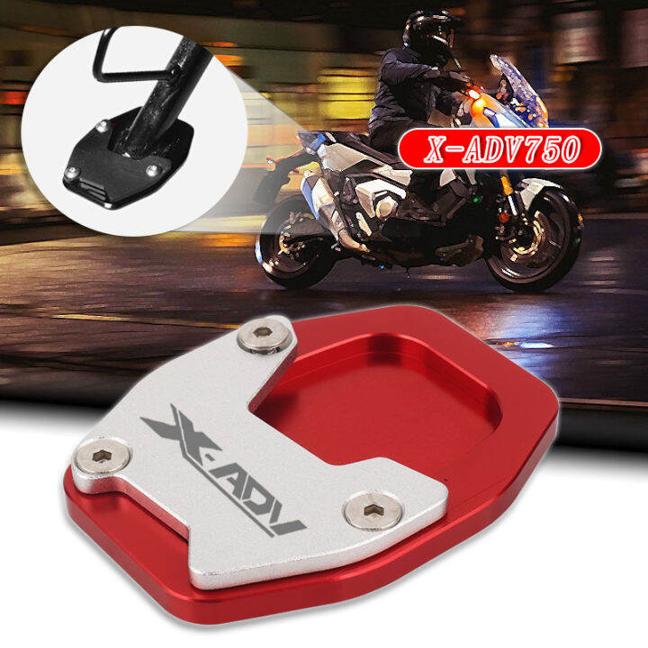 Piastra Allarga Cavalletto Laterale Per Honda X-ADV 750 (2021-2025) – TREONK In Alluminio CNC – Base Di Appoggio Allargata Per Parcheggi Su Terreni Morbidi