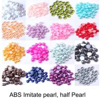 ][[ 2-14Mm Half Round Acrylic Imitation Flatback Pearl Beads Pearls For Crafts DIY Decoration Nail Art Jewelry Findings Accessories