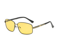 KAIXING New Polarized Driving Glasses Yellow Lenses Men Woman Vintage Sunglasses With Eyewear Accessories Anti-Glare UV400