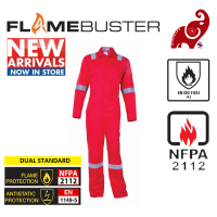 FLAMEBUSTER FR 100% Coverall Cotton Zip Red