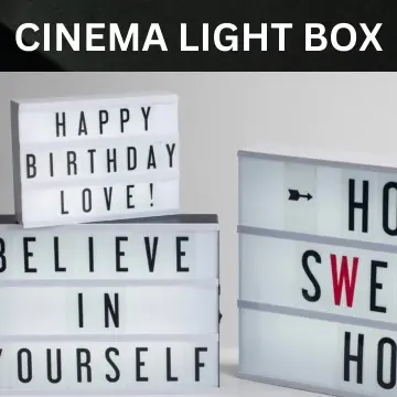 Personalized Cinema Light Box with Letters and Numbers - DIY Sign