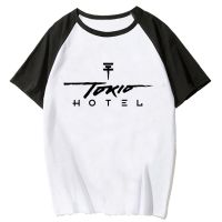 เสื้อยืดโรงแรม Tokio ผู้หญิงแนวสตรีทแวร์การ์ตูนเสื้อยืดดีไซเนอร์สตรีทแวร์ Y2k เสื้อผ้ามังงะ