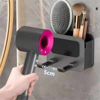 No Punching Hair Dryer Holder Wall-Mounted Dryer Cradle Hairdryer Support Bathroom Hair Dryer Straightener Stand Bracket Shelves