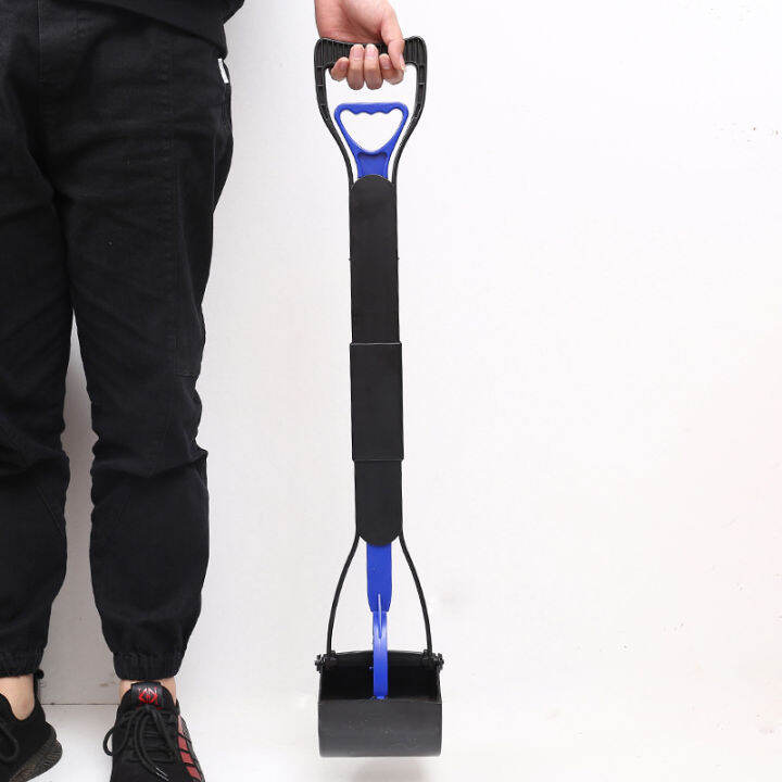 foldable-dog-pooper-scooper-cat-toilet-cleaning-shovel-outdoor-long-handle-jaw-poop-scoop-cleaning-clip-litter-pickup