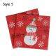 PETIYOUZA 20pcs Home Decorative Table Decor Santa Claus Cute Printing Paper Napkin Serviette Christmas Decoration Towel