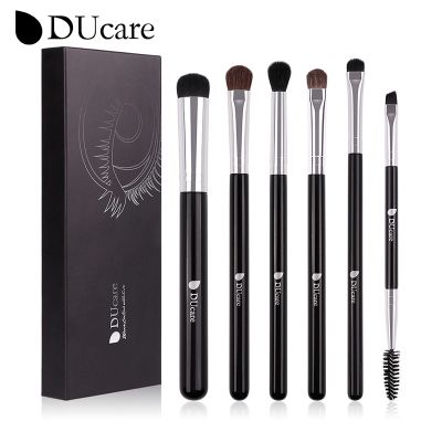 Ducare 6Pcs Cosmetic Makeup Brushes Set Eye Shadow Blending Eyeliner Eyelash Eyebrow Brushes for Make up Professional brush Makeup Brushes Sets