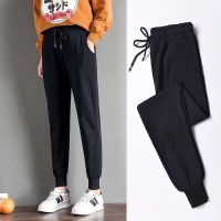 CODyx648 Extra Size Sports Pants 200 Jin Trendy Solid Color Casual Spring Summer New Style All-Match Slimmer Look Loose Harem Pants♥baggy sweatpants