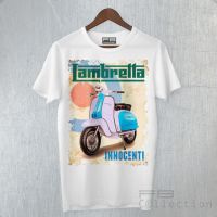 เสื้อยืดคอกลมเสื้อยืด Unisex เสื้อยืด Uomo Lambretta Incenti 50 125,สกู๊ตเตอร์สไตล์อิตาลีวินเทจเวสป้าปี150 S-5XL