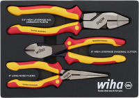 Wiha 3 Piece Insulated Pliers and Cutters Tray Set