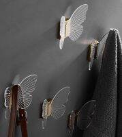 【YF】 1Pc Single Hook Acrylic Zinc Alloy Butterfly Clothes Behind The Door Simple Luxurious Bedroom Porch Bathroom