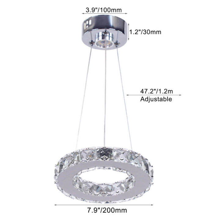 หรูหรามินิledคริสตัลd20cm-7-9in-ที่ทันสมัยแสงจี้แขวนโคมไฟโคมไฟเพดานสำหรับห้องรับประทานอาหารห้องครัวห้องโถงห้องนอน