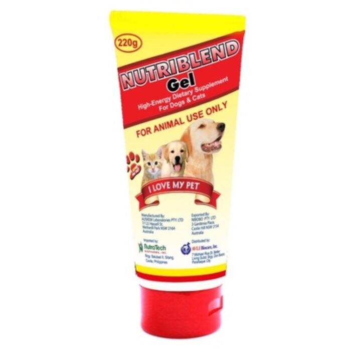 Nutriblend Gel HighEnergy Supplement for Dogs Cats 220g Lazada PH