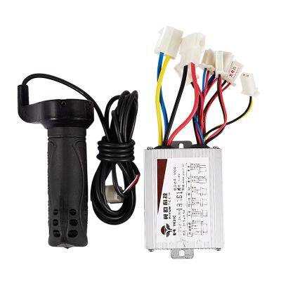 36V 500W Electric Bicycle Brushed Speed Controller &amp; Throttle Grip Set for Electric Bicycle Scooter E-Bike Motor