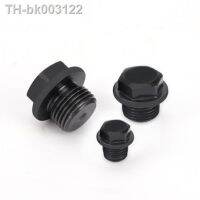 ✱▽✇ 2pcs M8 M10 M12 external hexagon screws flange bolt oil plug plugging blocking head bolts carbon steel black