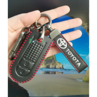 KLNU Toyota Wigo Rush 2019-2022ฝาครอบกุญแจหนังรถ Remote Key Protector ผู้ถือพวงกุญแจกรณี Keyring อุปกรณ์เสริม