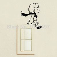 2pcs/Set Little Prince Light Switch Vinyl Sticker Cute Wall Decals For Home Decoration Wall Stickers Decals