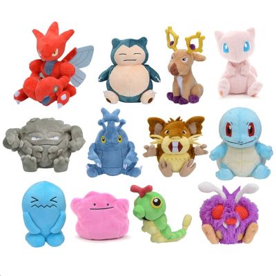 Cartton Caterpie Bulbasaur Jolteon Graveler Mew Lapras Celebi Heracross Ash Pokemons Stuffed Plush Toys Dolls Gifts for Kids