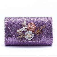 【YD】 2023 New Sequin Evening Clutch Flowers Wedding With Chain MN1098