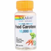 Food Carotene with Beta Carotene &amp; Carotenoid Complex, 500 mcg (10,000 IU), 30 Capsules | Solaray